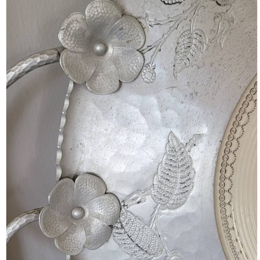 Vintage Limoges Triumph Imperial Victorian Handled Platter White Gold - Picture 4 of 5